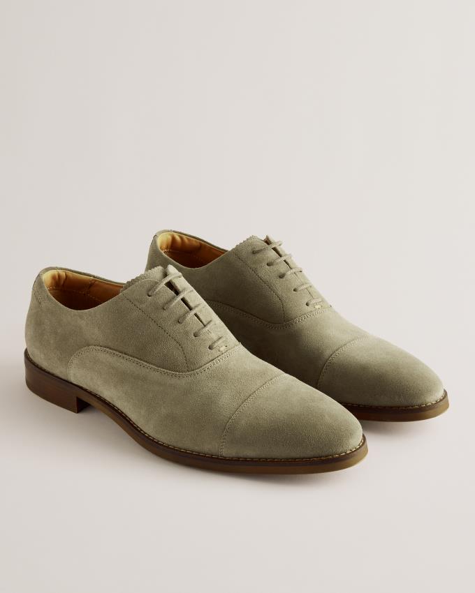 Chaussure Richelieu Ted Baker Suede Kaki Homme | YRR-73594177